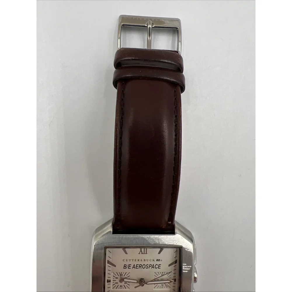 Cutter & Buck Chronograph Wristwatch Stainless Steel Back Leather Not Tested - Picture 10 of 16